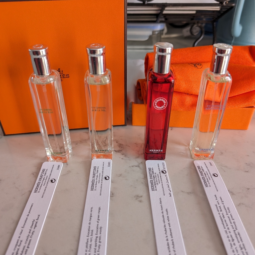 Hermes perfume travel set